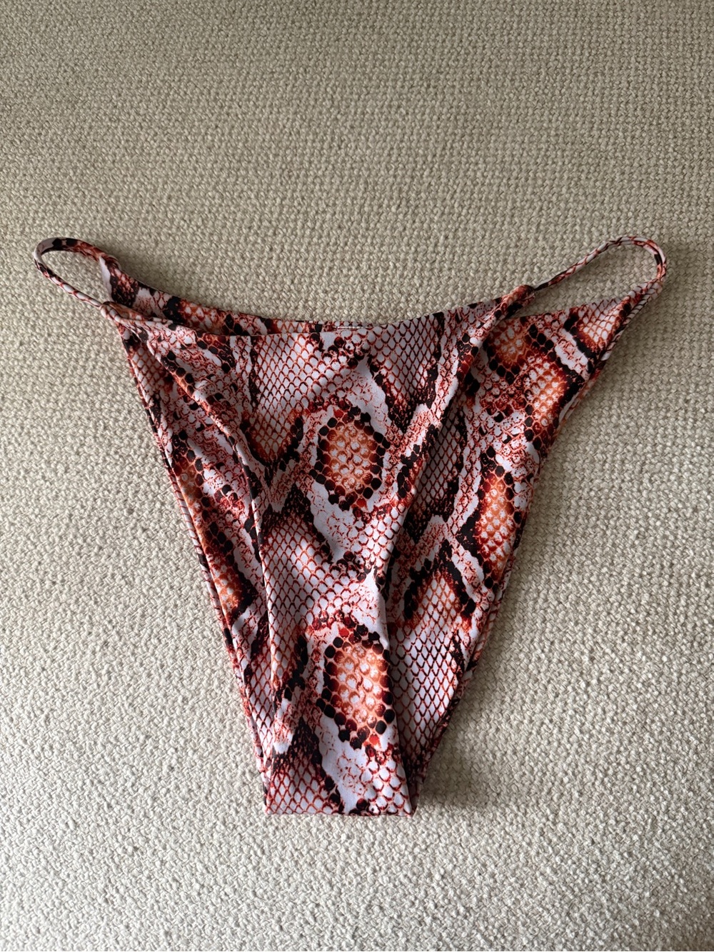 SHEKINI Snake Print Bikini Bottom